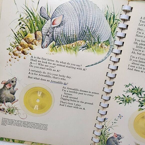 Vintage Children's Toys, 70s Fisher Price "Animal Sounds" Talk To Me Record Book - Picture 4 of 9